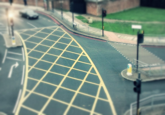 Yellow box junction marking